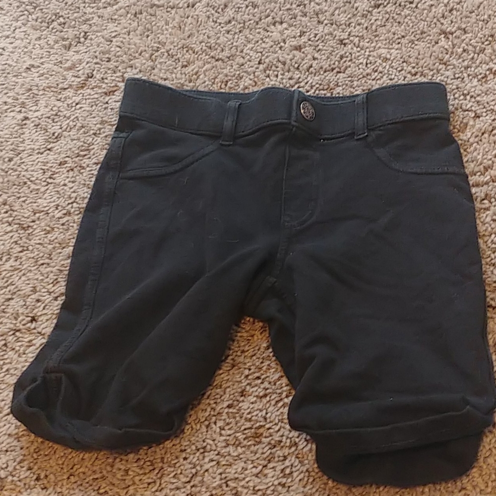 Black cotton shorts
